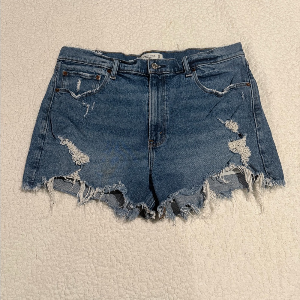 Abercrombie & Fitch Ripped Jean Shorts